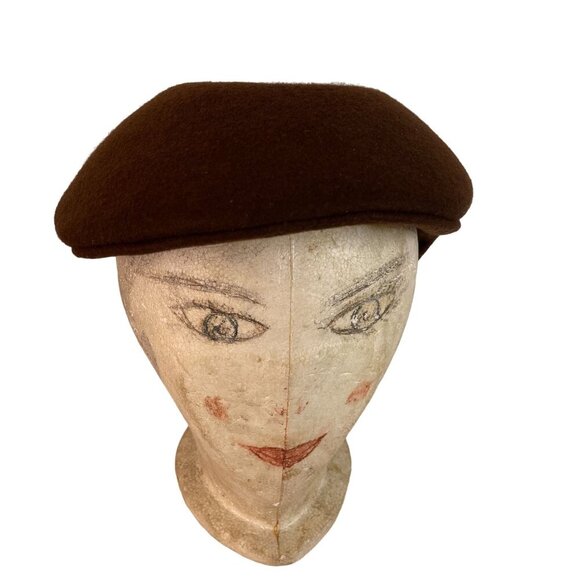 Vintage John Kent Brown Classic Wool Beret Hat - Picture 8 of 8